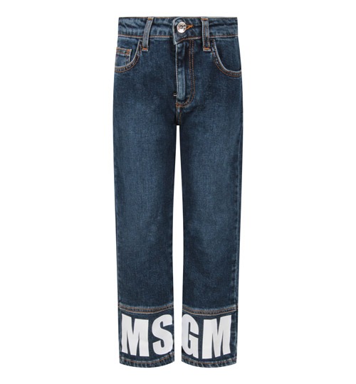 [MSGM KIDS]Pantaloni Denim Girl - Denim Blu