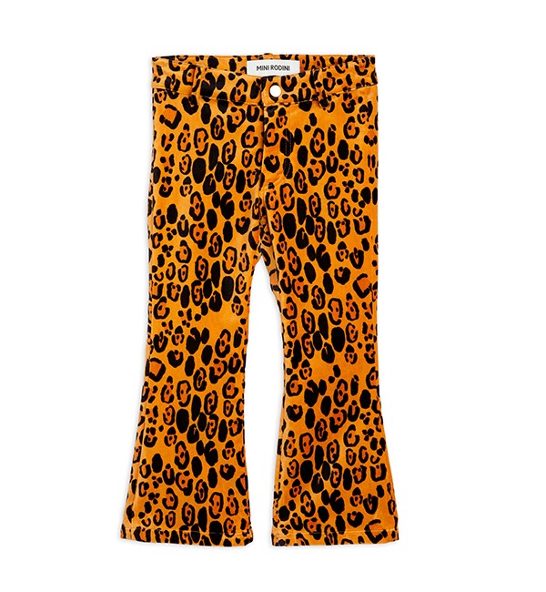 CHILDREN&#039;S DAY - 5/6 종료[MINI RODINI]Leopard AOP Velvet Flared Trousers - 2413010116