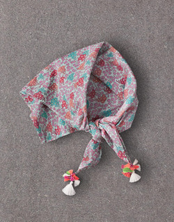[NELLYSTELLA]Edith Headscarf - Blooming Hearts Mint