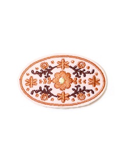 [PONPONIA]Flowery Embroiderd Hair Clip - Pale Pink