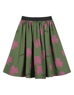 [BEAU LOVES]Circle Skirt - Moss Lucky AOP