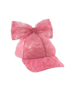[CRLNBSMNS]Tulle Pink Bow Cap