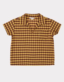 [CARAMEL]Albacore Shirt - Mustard Check