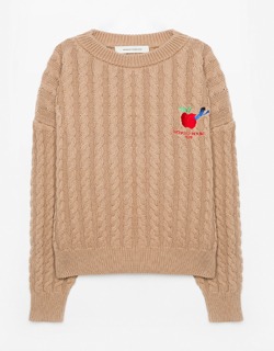[WEEKEND HOUSE KIDS]Apple Cable Knit Sweater - #311