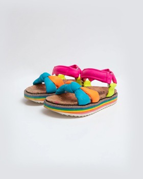- BRAND SALE 60% -FRI - SUN[MAISON MANGOSTAN]Rainbow Sandals - Higo Multicolor