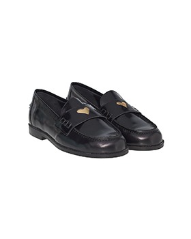 REORDER[LMDI]Heart Leather Loafer
