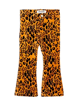[MINI RODINI]Leopard AOP Velvet Flared Trousers - 2413010116