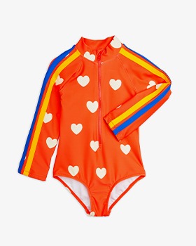 CHILDREN&#039;S DAY - 5/6 종료[MINI RODINI]Hearts AOP LS UV Swimsuit - 2428011442