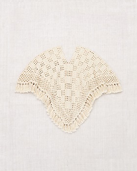 [MISHA &amp; PUFF]Lattice Crochet Poncho - Marzipan