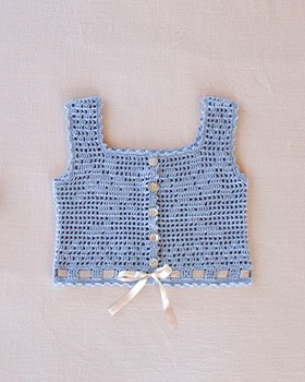 [IVER &amp; ISLA]Lace Crochet Camisole - Bluebell