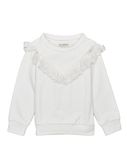 [MILK &amp; BISCUITS]Tassel Sweatshirt - White