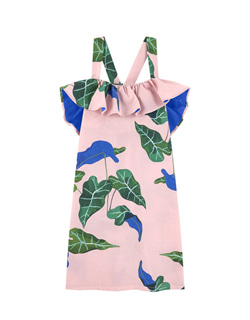 [MILK &amp; BISCUITS]Print Dress - Pink Leaf