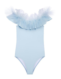 [STELLA COVE]Draped Swimsuit - Blue Tulle