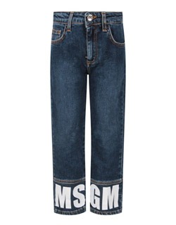 [MSGM KIDS]Pantaloni Denim Girl - Denim Blu
