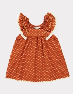 [CARAMEL]Baby Mulloway Dress - Rust Dot