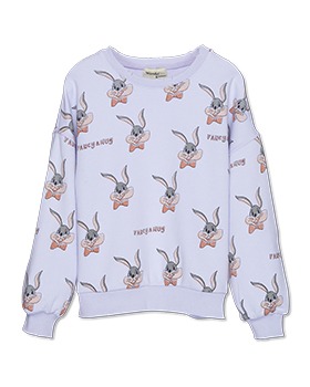[WANDER &amp; WONDER]Bunny Sweatshirt - Mauve Bunny