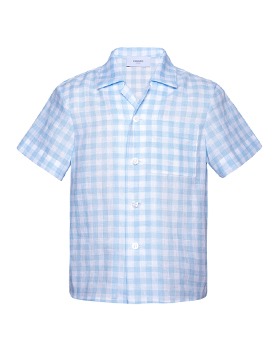 [PAADE MODE]Linen Shirt - Picnic Blue