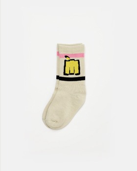 [MAISON MANGOSTAN]Mangostan Logo Socks - White