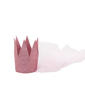 [MOUCHE PARIS]Crown - Pink With Tulle Veil
