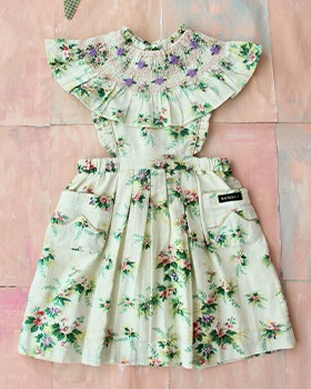 [BONJOUR]New Apron Dress - Tropical