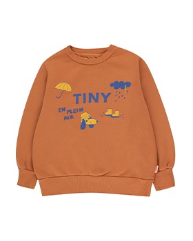 [TINYCOTTONS]La Pluie Et Tiny Sweatshirt - Light Brown/Ultramarine