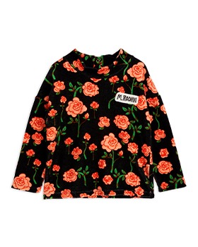 [MINI RODINI]Roses Velour Sweater - 2272014099