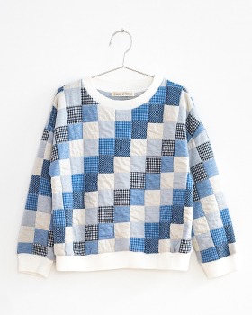 [FISH &amp; KIDS]Blue Patchwork Sweater - Blue
