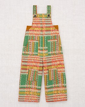 [MISHA &amp; PUFF]Boiled Wool Overall - Bottle Green Kitchen Plaid