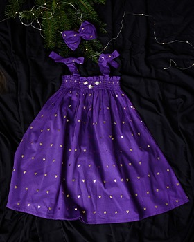 CHRISTMAS CAPSULE[BONJOUR]Long Skirt Dress - Purple