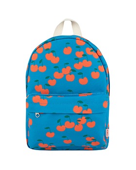 [TINYCOTTONS]Cherries Backpack - Lapis Blue/Summer Red
