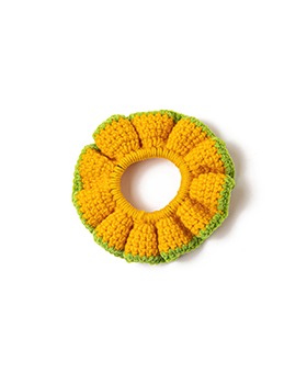 [KNIT PLANET]Crochet Scruchie - Mustard