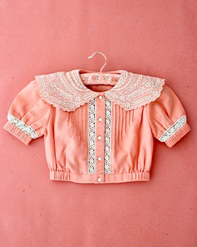 [BONJOUR]Crop Shirt - Pink Pique