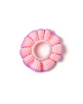 [KNIT PLANET]Crochet Scruchie - Pink