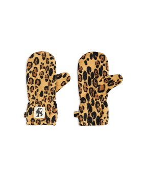 [MINI RODINI]Leopard Fleece Mittens - 1000009313