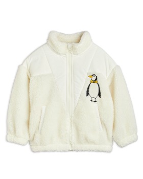 [MINI RODINI]Penguin Pile Zip Cardigan - 1100009410