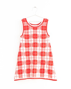 [FISH &amp; KIDS]Red Check Dress