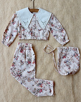 [BONJOUR]Pyjama Set - Birds Flower