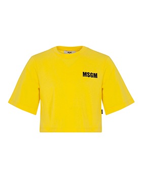 CHILDREN&#039;S DAY - 5/6 종료[MSGM KIDS]Cropped T-Shirt - S4MSJGTH007 - Yellow