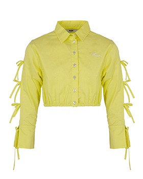 [MSGM KIDS]Poplin Shirt - S4MSJGSI109 - Lime