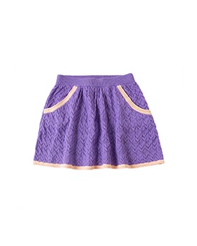 [KNIT PLANET]Sea Wave Skirt - Lavender