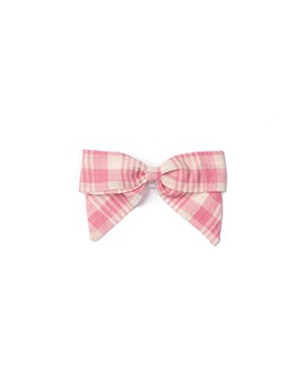 [LALI KIDS]Small Bow - Pink Picnic Plaid