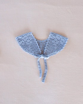 [IVER &amp; ISLA]Lace Crochet Shawl Collar - Bluebell