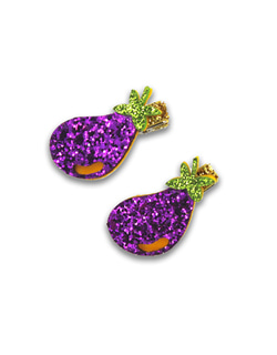 [MILK &amp; SODA]Mini Eggplant Duck Clips - Purple