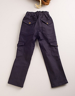 [FLORA AND HENRI]Skinny Cargo Pant - Charcoal Blue