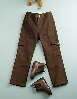 [FLORA AND HENRI]Skinny Cargo Pant - Earth