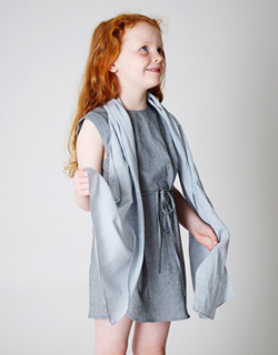 [LIHO]Scalet Dress - Dark Grey Weave