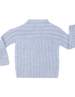 [FLORA AND HENRI]Cashmere Sweater -  Blue Melange