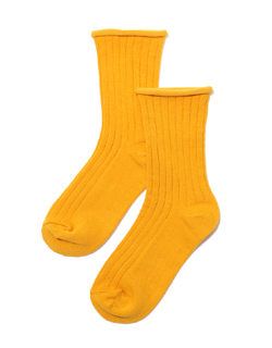 [SHOP# SOCKS]Rib Basic Socks - Pumkin